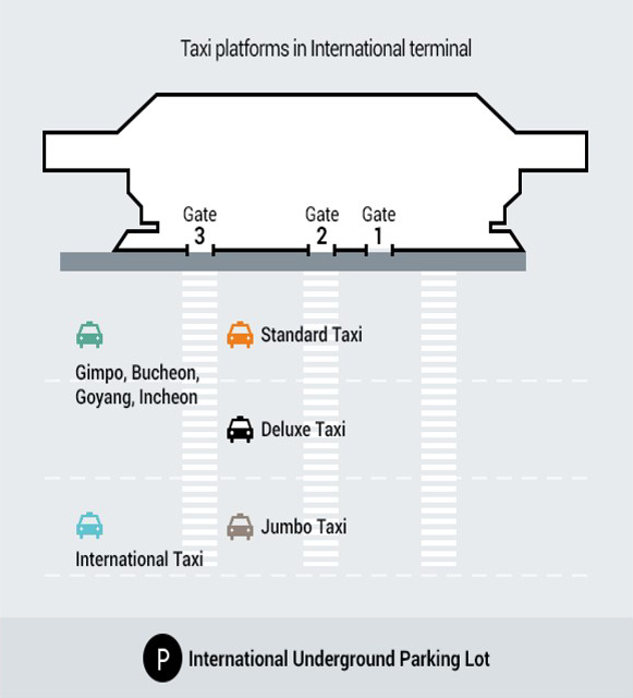 Taxi platforms in International teminal